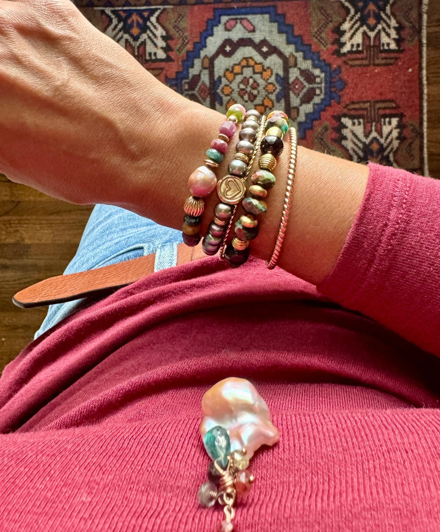 Multi Colored Tiger's Eye Bracelet Vida Jewelry Designs