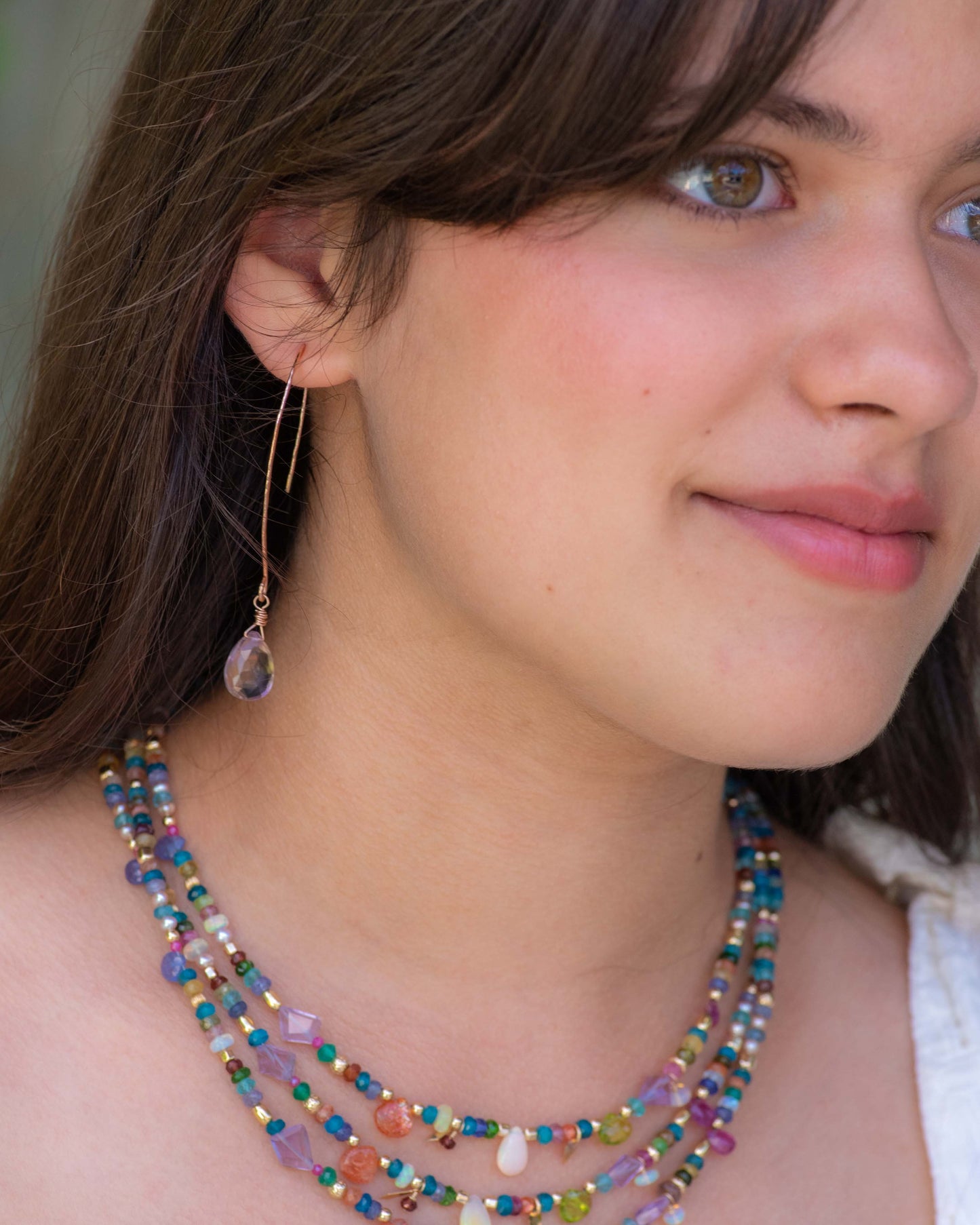 Ametrine Rose Gold Earrings