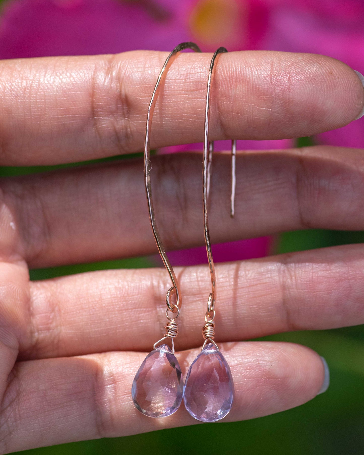 Ametrine Rose Gold Earrings