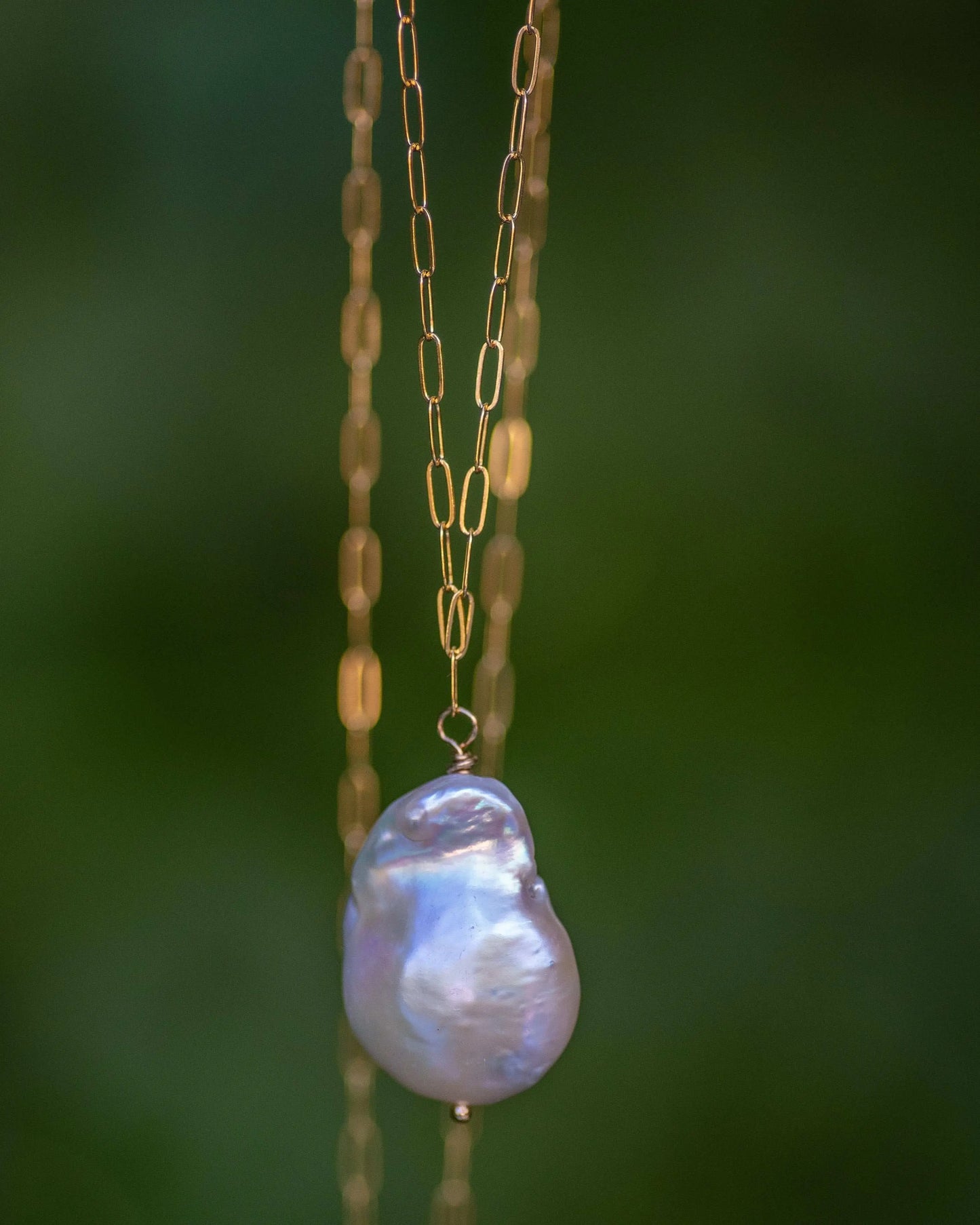 Large Baroque Pearl Pendant Necklace