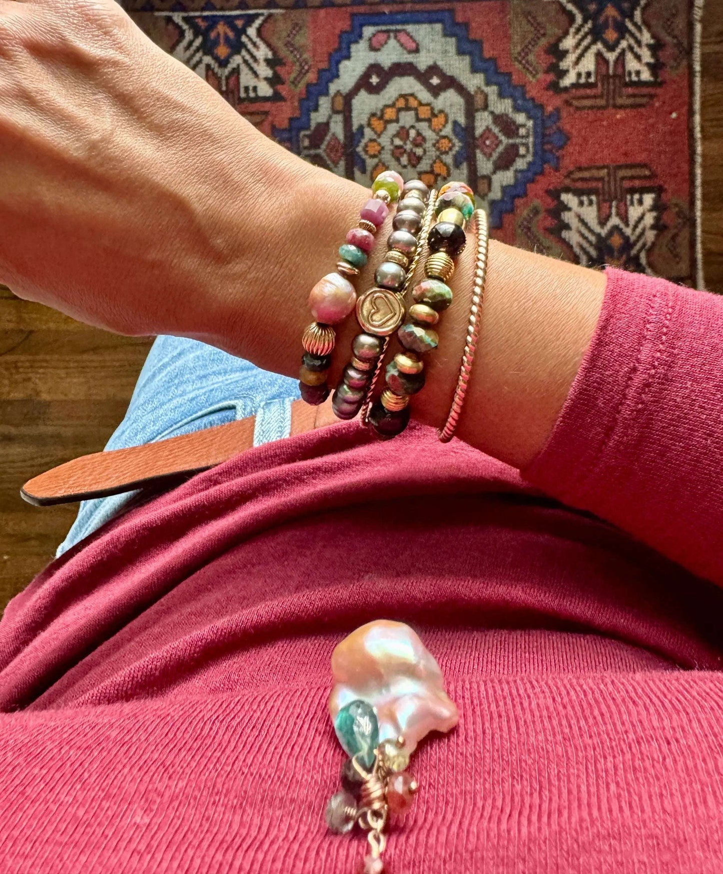 Multi Colored Tiger's Eye Bracelet Vida Jewelry Designs