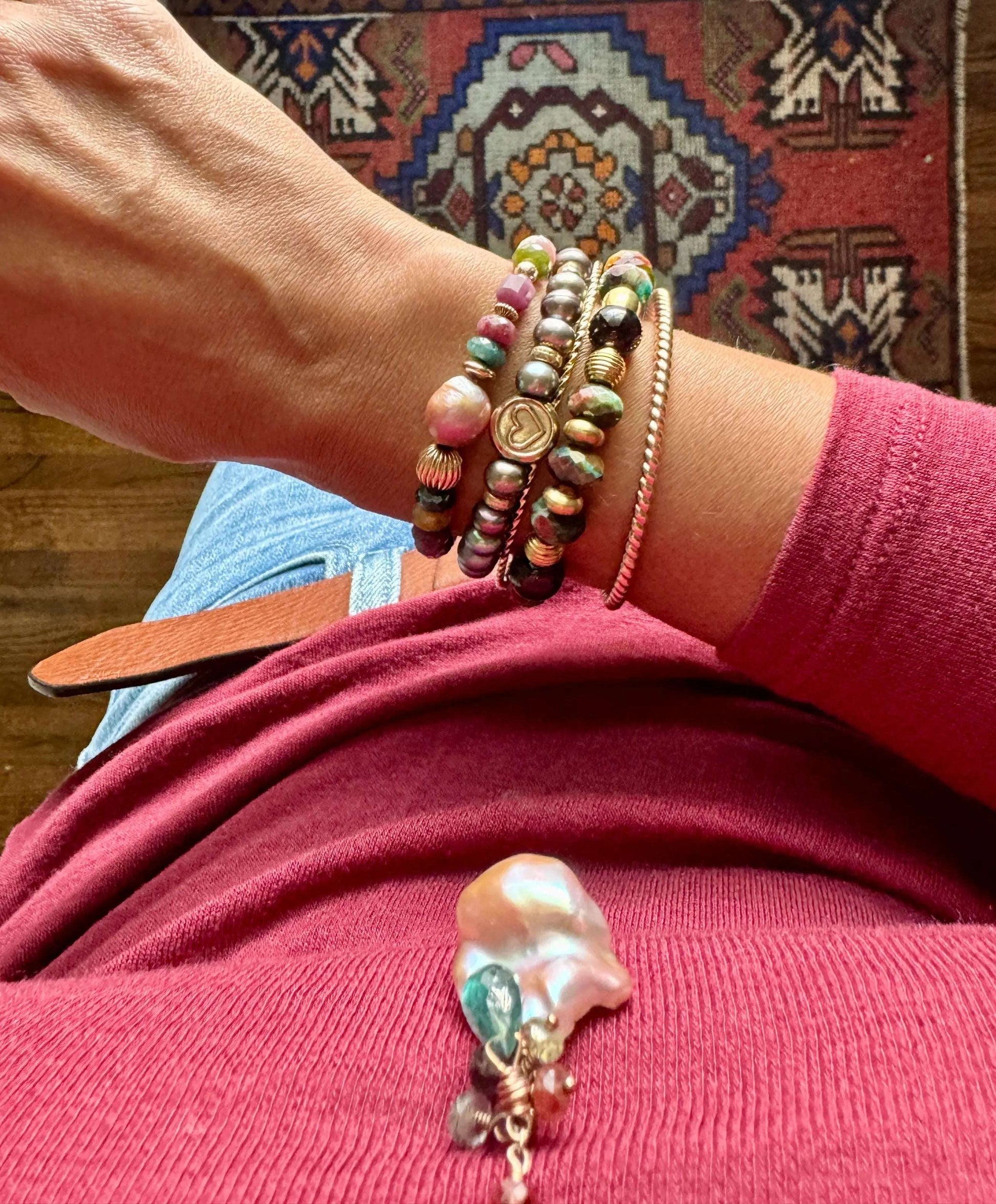 Multi Colored Tiger's Eye Bracelet Vida Jewelry Designs
