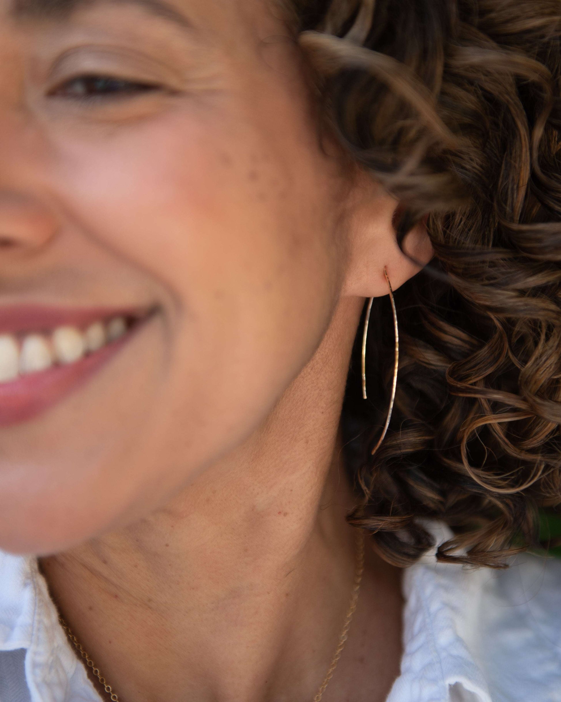 Minimalist Threader Earrings- Small Vida Jewelry Designs
