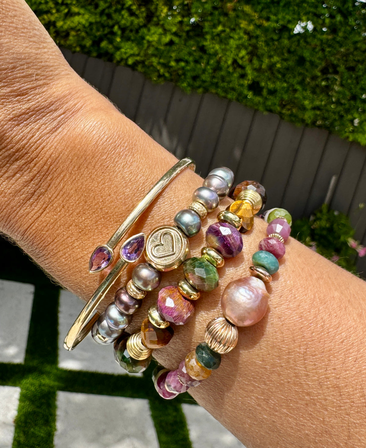 Multi Colored Tiger's Eye Bracelet