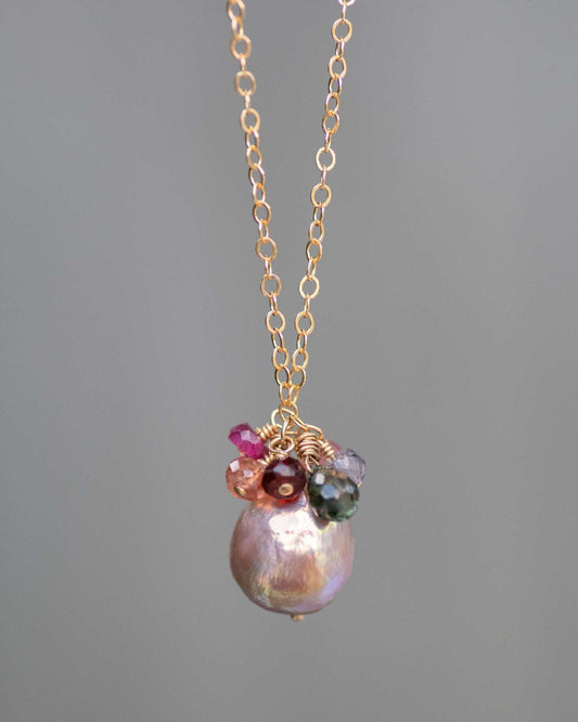 Baroque Pearl & Spinel Pearl Necklace