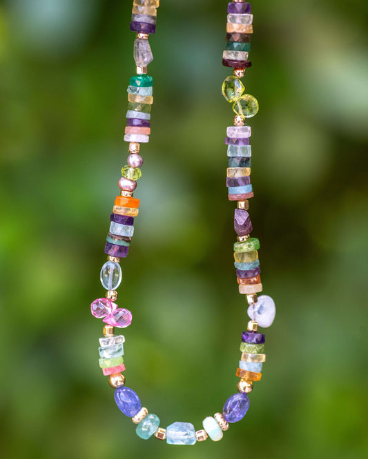 Heshi Multi Gemstone Colorful Necklace