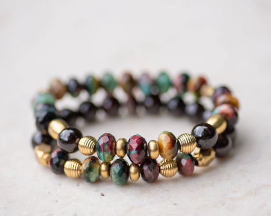 Multi Colored Tiger's Eye Bracelet