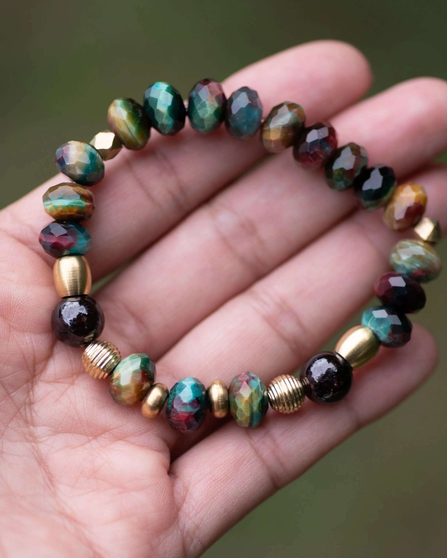 Multi Colored Tiger's Eye Bracelet Vida Jewelry Designs