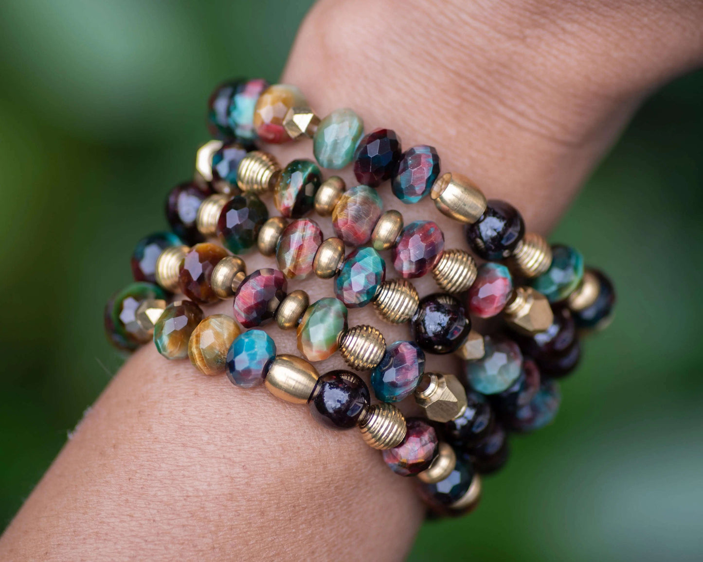 Multi Colored Tiger's Eye Bracelet Vida Jewelry Designs