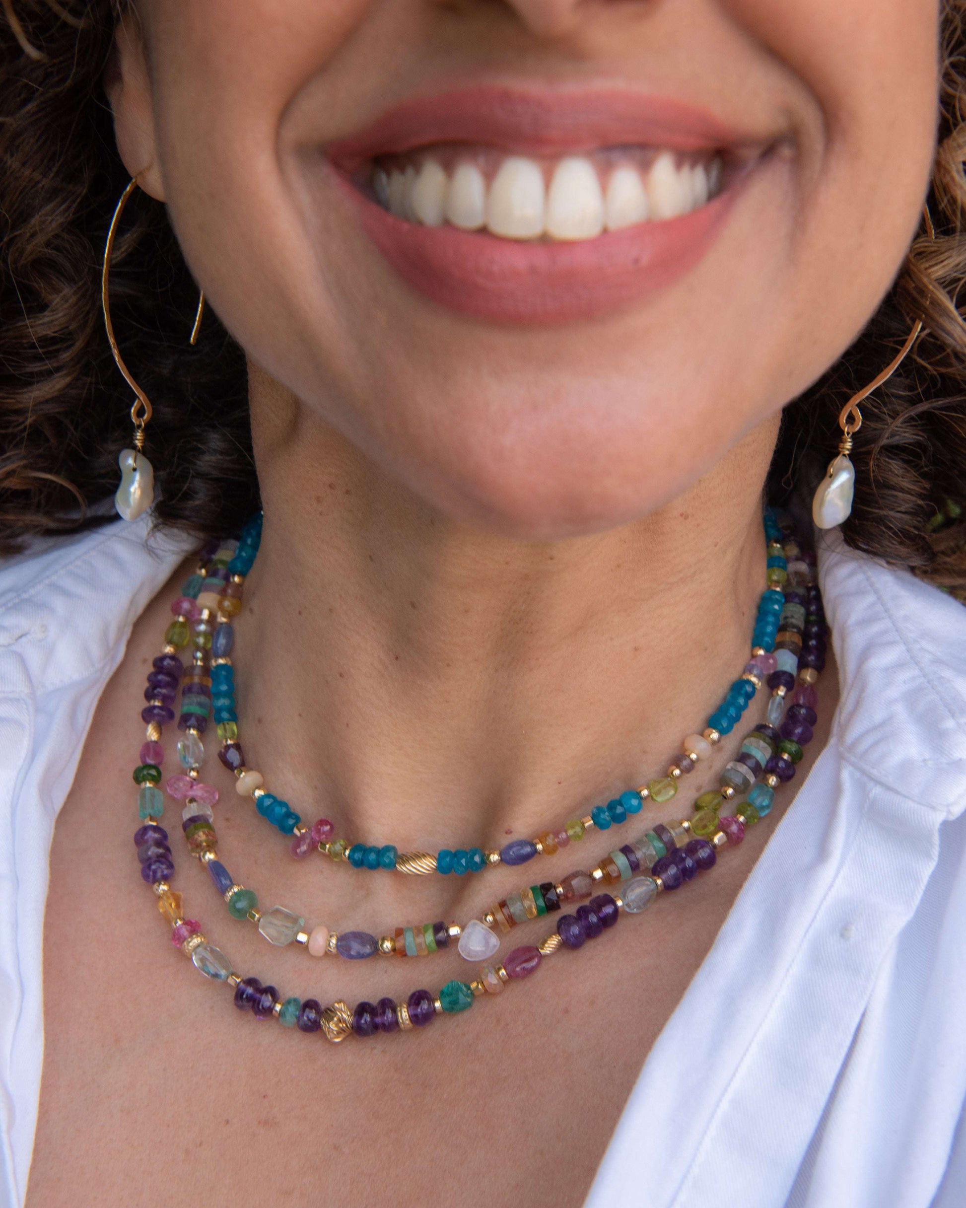 Heshi Multi Gemstone Colorful Necklace