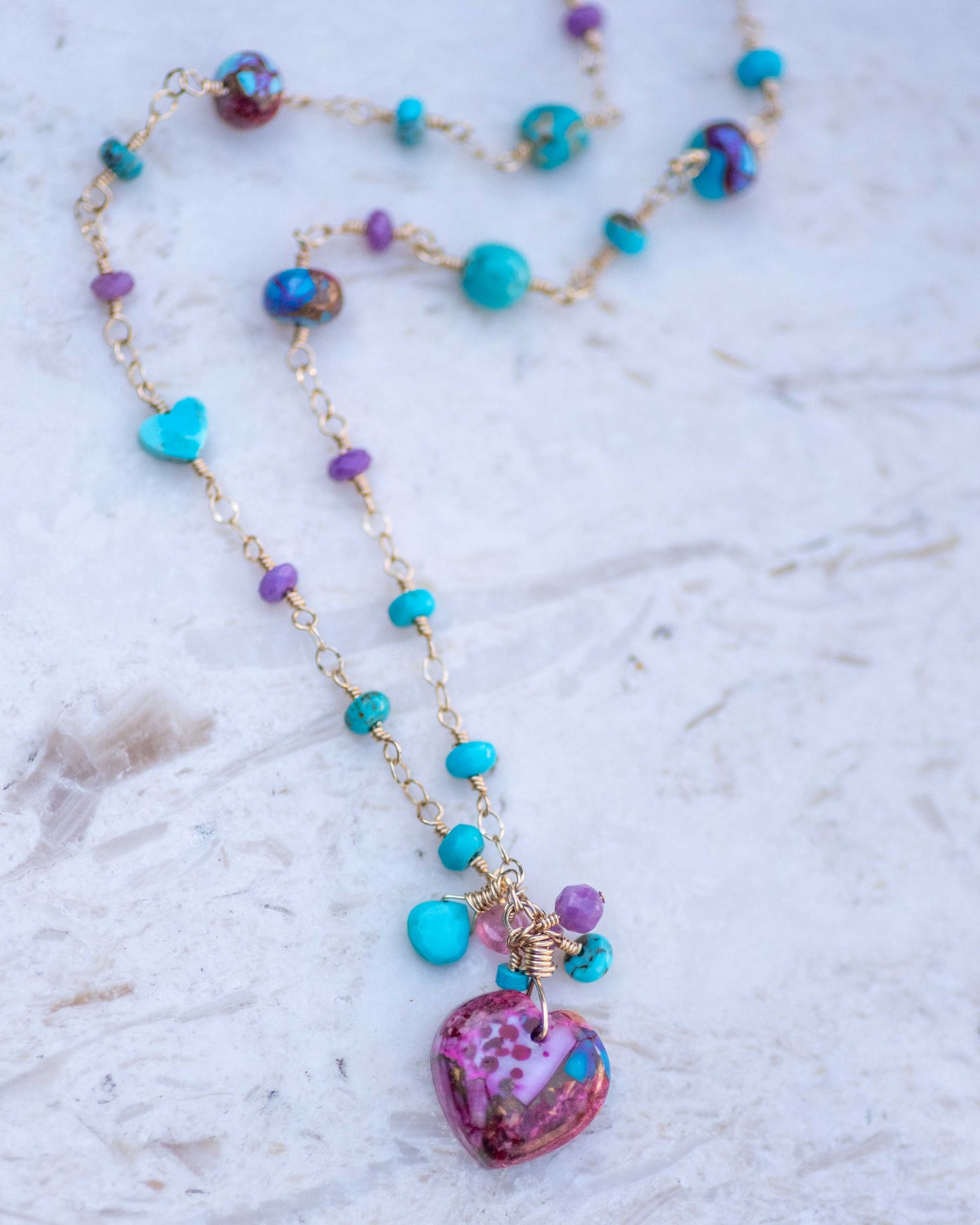 Wild Heart Small Copper Turquoise Gemstone Necklace