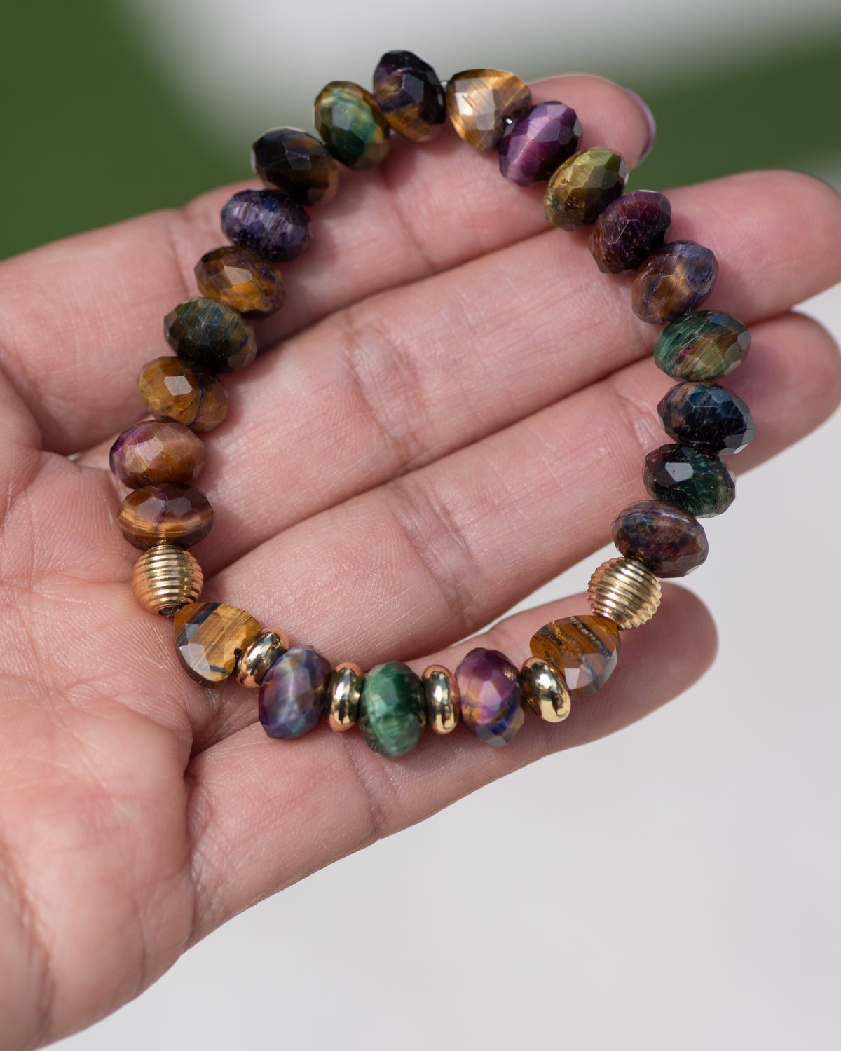 Multi Colored Tiger's Eye Bracelet
