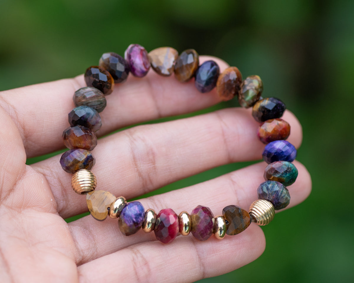 Multi Colored Tiger's Eye Bracelet