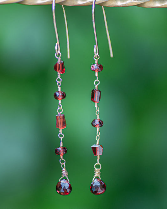 Garnet Gemstone Earrings