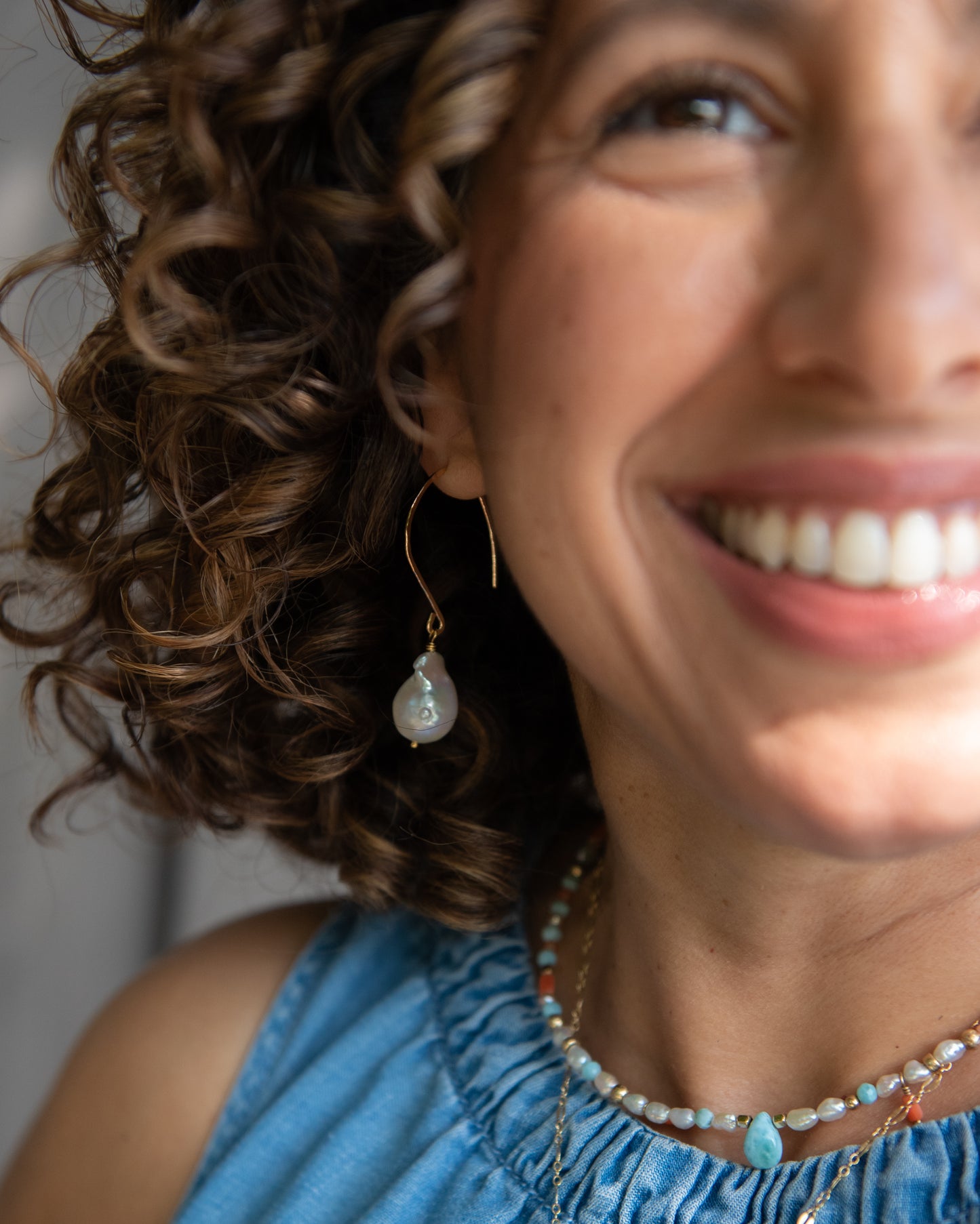 Lux Small Baroque Pearl Earrings
