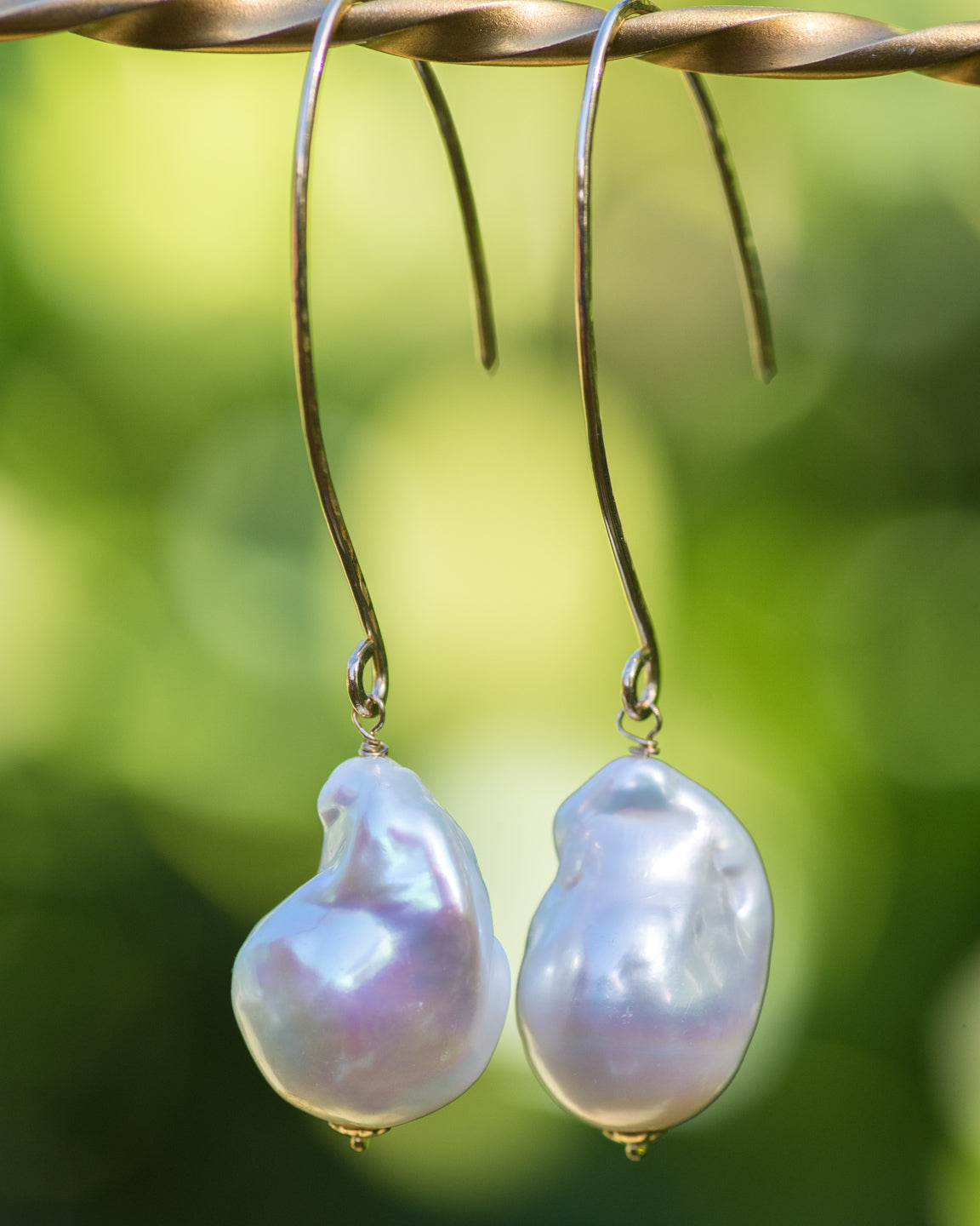 large white baroque pearl earrings