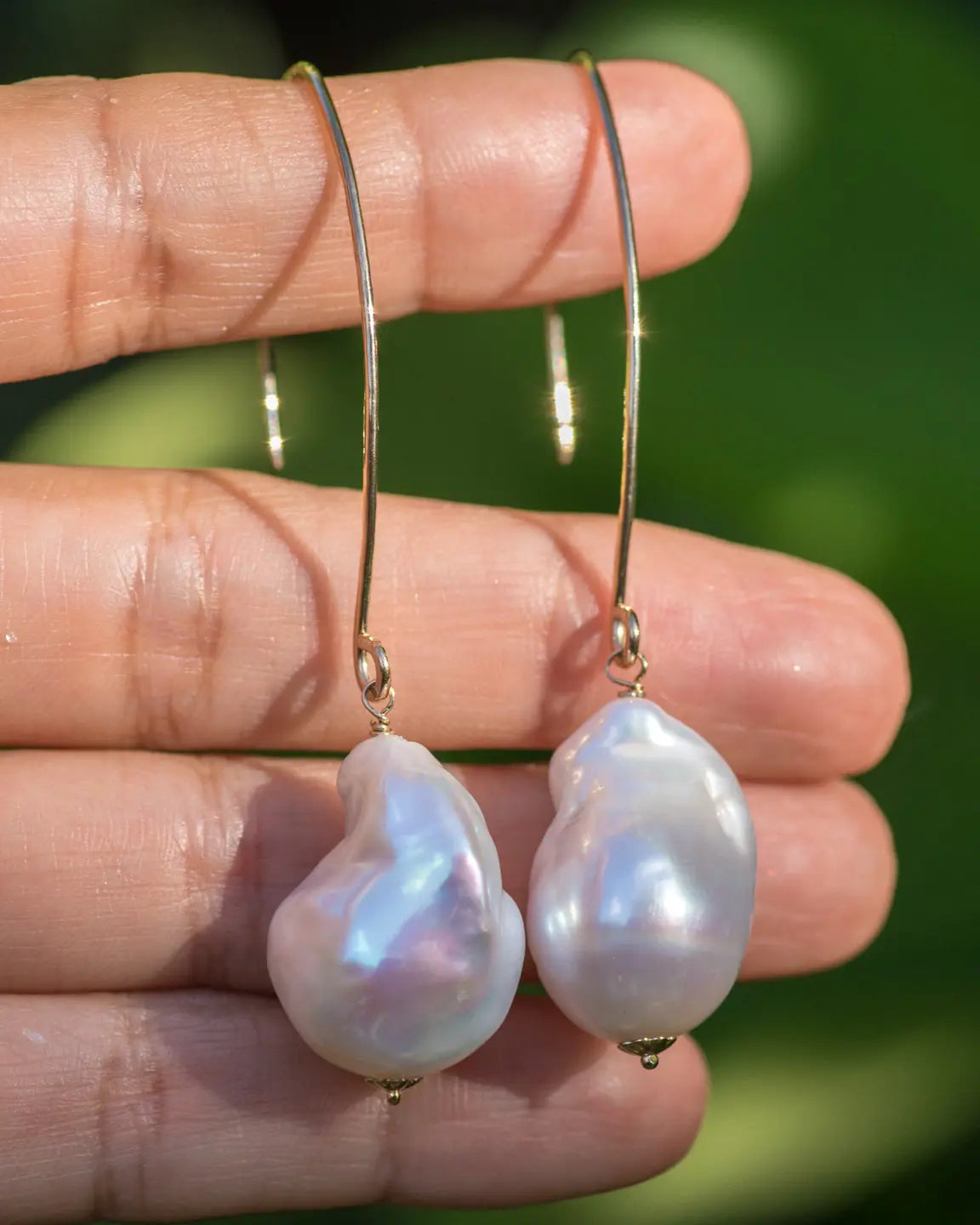 Baroque Pearl Drop Earrings Large Pearl Statement Earrings Cléo