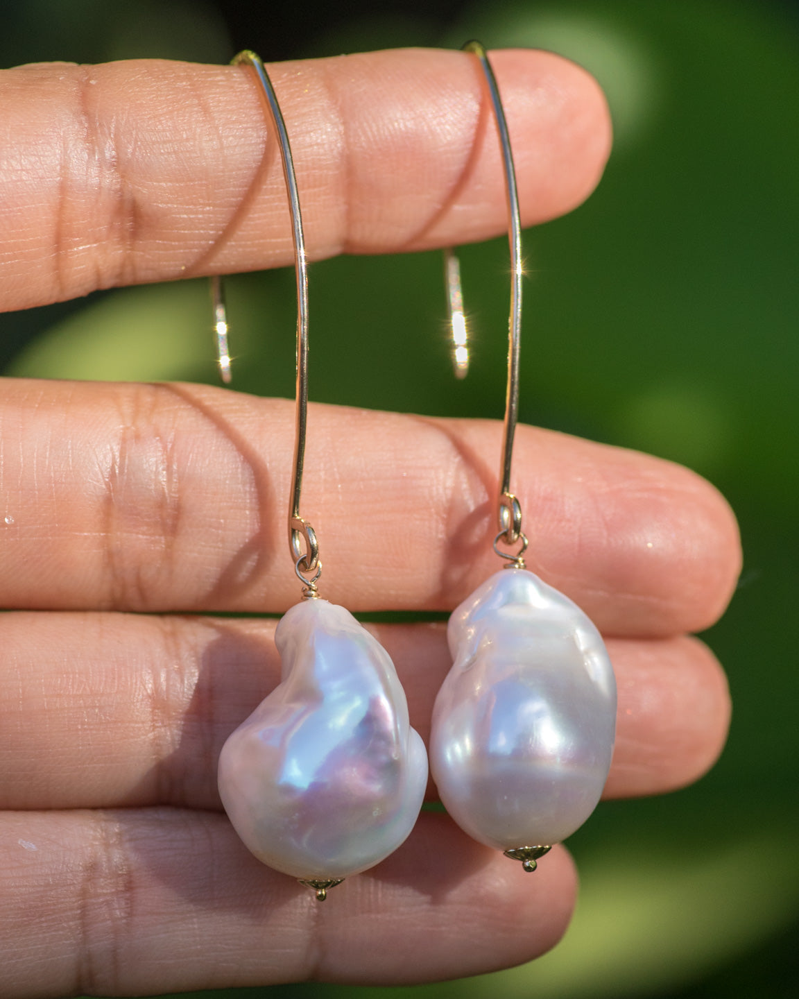 large baroque pearl earrings handmade earwires